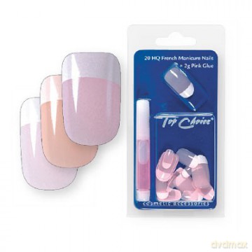 Top Choice Pielęgnacja I Zdobienie Paznokci Sztuczne Paznokcie French Manicure Beż 7866b