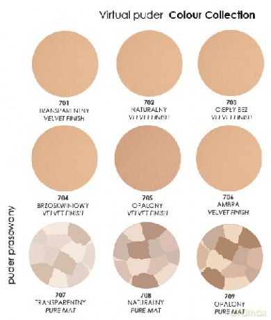 Virtual Puder Mozaika Colour Collection Pure Mat Nr 708 Naturalny