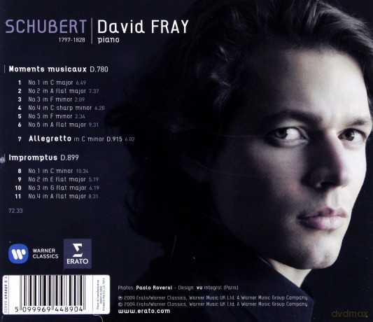 David Fray: Impromptus Op. 90 Moments Musicaux In C [CD]