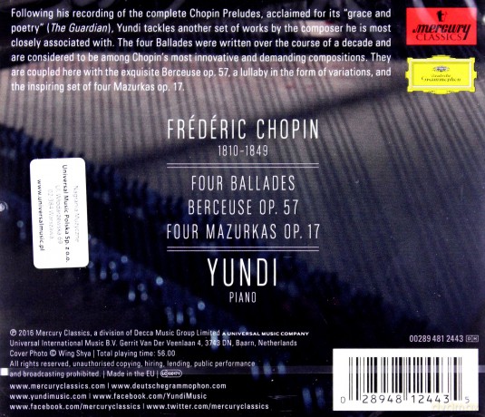 Yundi: Chopina Ballades [CD]