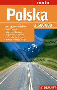 Polska mapa samochodowa 1: 500 000