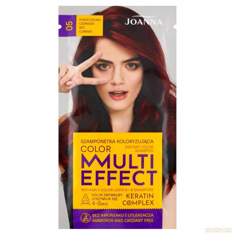 Joanna Multi Effect Color Keratin Complex Szamponetka 05 Porzeczkowa Czerwień 35g