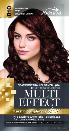 Joanna Multi Effect Color Keratin Complex Szamponetka 10 Kasztanowy Brąz 35g