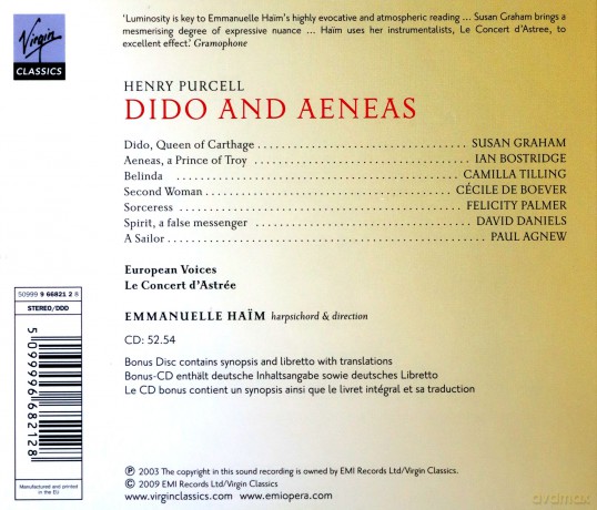 Emmanuelle Haim: Purcell: Dido An Aenease [2CD]