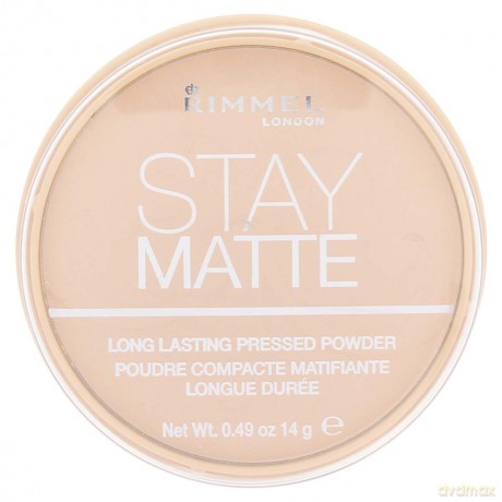 Rimmel London Stay Matte Prasowany puder do twarzy 14 g - 001 Transparent
