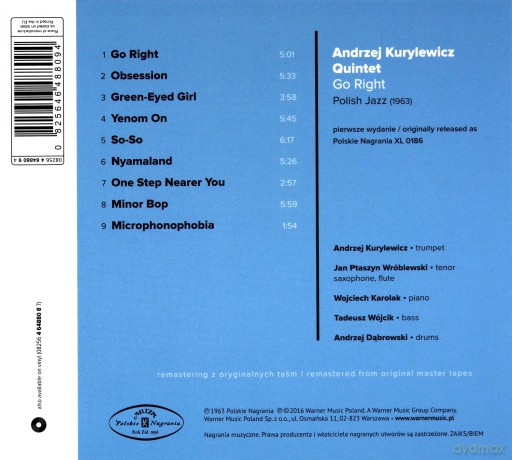 Andrzej Kurylewicz: Go Right [CD]