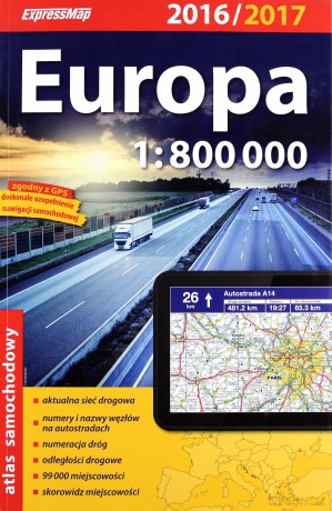 Atlas samochodowy Europa 2016/2017 [KSIĄŻKA]
