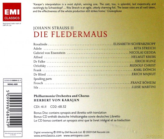 Herbert Von Karajan: Die Fledermaus [3CD]