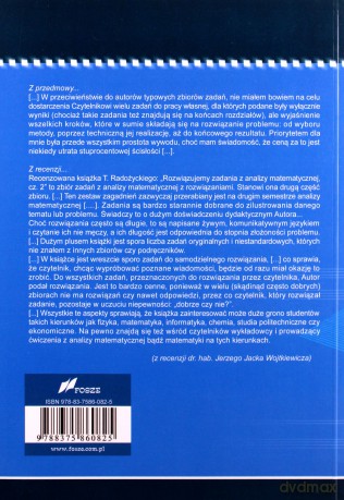 Rozwiązujemy zadania z analizy matematycznej 2 - Tomasz Radożycki [KSIĄŻKA]
