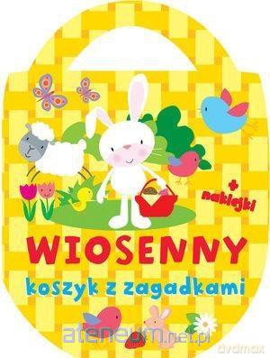 Wiosenny koszyk z zagadkami + naklejki [KSIĄŻKA]