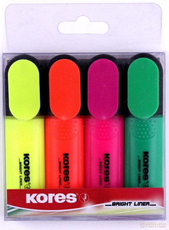 Zakreślacz 4 kolory Bright Liner