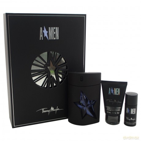 Thierry Mugler A Men Set (Edt/S 100ml+S/G 50ml+20ml Deo)