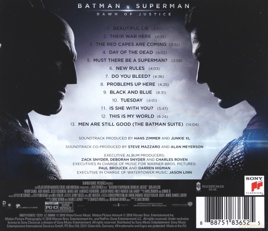 Batman v Superman: Dawn of Justice soundtrack (Batman v Superman: Świt sprawiedliwości) (Hans Zimmer) [CD]