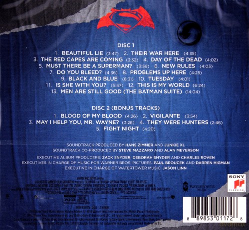 Batman v Superman: Dawn of Justice soundtrack (Batman v Superman: Świt sprawiedliwości) (Hans Zimmer) [2CD]