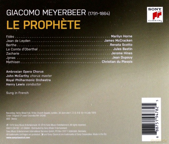 Henry Lewis: Meyerbeer: Le prophete [3CD]