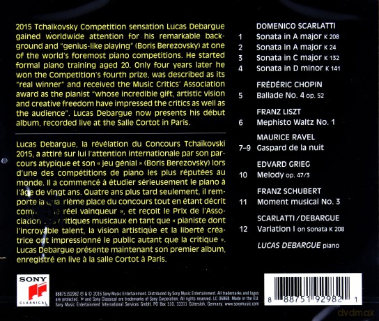 Lucas Debargue: Scarlatti, Ravel, Liszt, Chopin [CD]