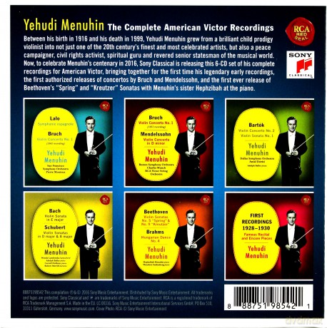Yehudi Menuhin: Yehudi Menuhin - The Complete American Victor Recordings [6CD]