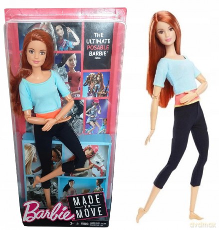 BARBIE Made to Move Lalki Ruda