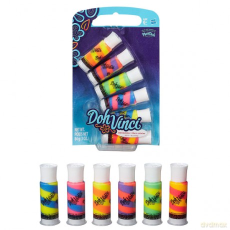 HASBRO DohVinci 6pak Tęczowych tub