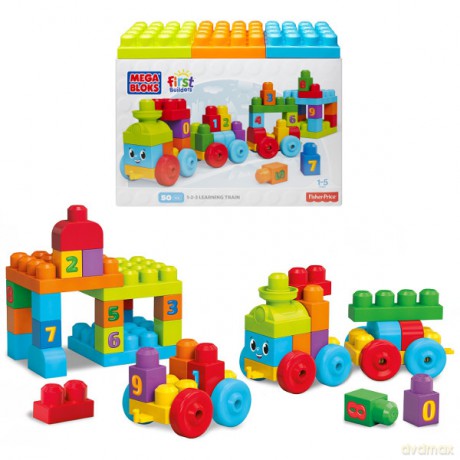 MEGA BLOKS Pociąg edukacyjny 123 [KLOCKI]