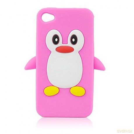 Nakładka Animal 3D Penguin do Sony Xperia M2 różowa
