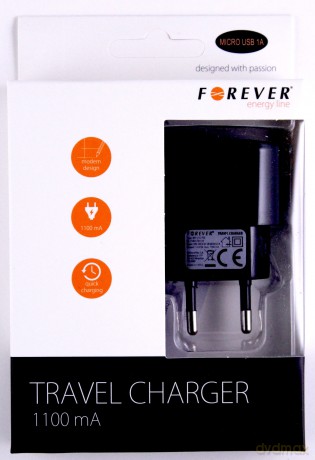 Ładowarka sieciowa Forever ze złączem micro USB 1A