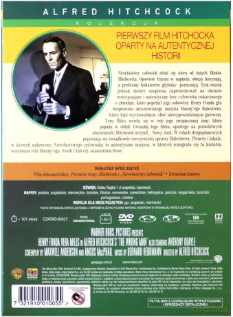 Niewłaściwy człowiek. Kolekcja Alfreda Hitchcocka [DVD]