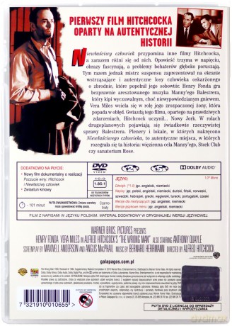 Niewłaściwy człowiek. Kolekcja Alfreda Hitchcocka [DVD]