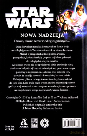 Nowa nadzieja Star Wars (Gwiezdne Wojny) - George Lucas [KSIĄŻKA]