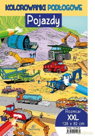 Pojazdy. Kolorowanki podłogowe [KSIĄŻKA]