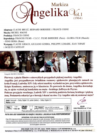 Kolekcja francuskiego filmu kostiumowego: Angelika i król / Angelika i sułtan / Angelika wśród piratów / Cud wilków / Człowiek w żelaznej masce /  Garbus / Kawaler Króla Jegomości / Markiza Angelika /  Piękna Angelika i inne Pakiet [13DVD]