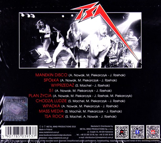 TSA: Live 1982 (Remastered) (digipack) [CD]