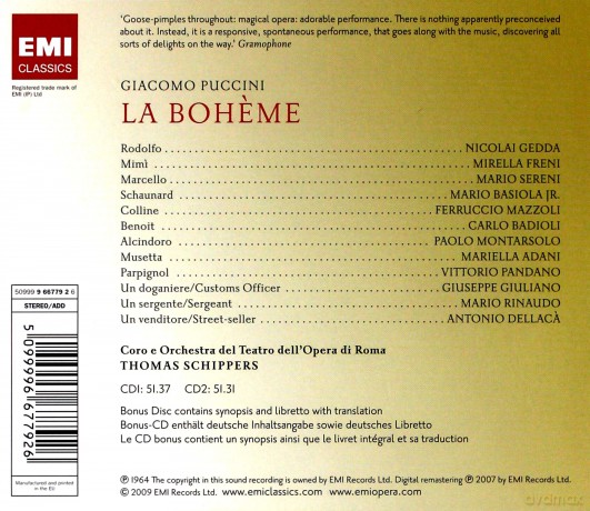 Thomas Schippers: La Boheme [3CD]