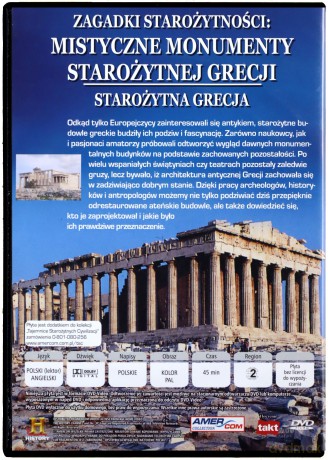 Tajemnice Starożytnych Cywilizacji 20: Zagadki starożytności: Mistyczne monumenty starożytnej Grecji [DVD]
