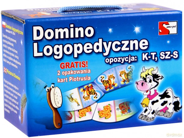 Domino logopedyczne K-T, SZ-S [GRA]