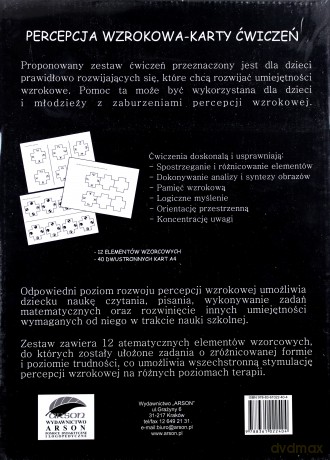 Karty ćwiczeń. Percepcja wzrokowa - Anna Bubula, Agnieszka Bala [KSIĄŻKA]