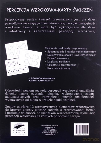 Karty ćwiczeń. Percepcja wzrokowa - Anna Bubula, Agnieszka Bala [KSIĄŻKA]