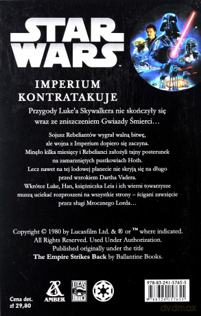 Star Wars. Imperium kontratakuje (Gwiezdne Wojny) - Donald F. Glut [KSIĄŻKA]
