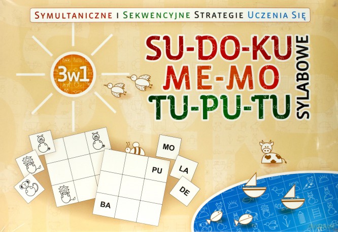 Zestaw 3 w 1 - Su-do-ku, me-mo, tu-pu-tu sylabowe - Agnieszka Bala [GRA]
