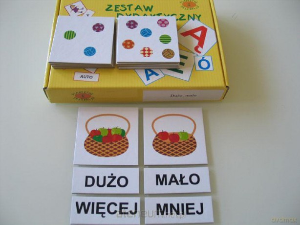 Zestaw dydaktyczny. Dużo, mało