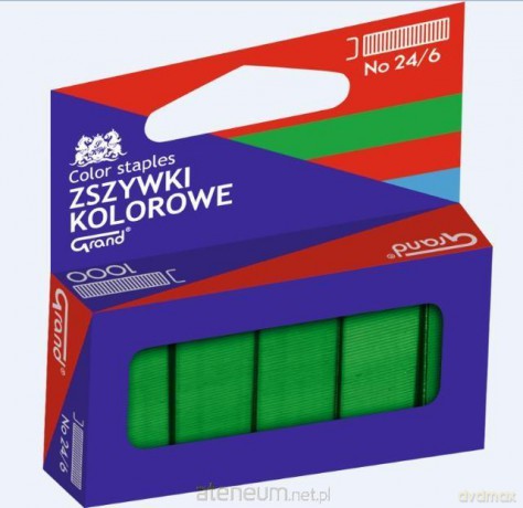 Zszywki kolorowe 24/6 zielone
