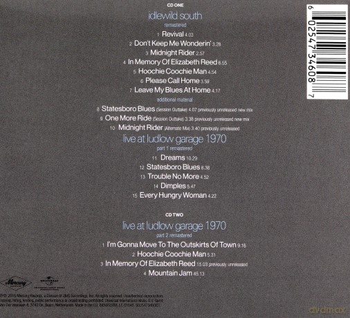 Allman Brothers Band: Idlewild South (Deluxe Remastered) (Limited) [2CD]