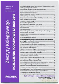 Zeszyty księgowego nr 5. Rozliczenia podatkowe za rok 2015 - Katarzyna Trzpioła, Mariusz Olech [KSIĄŻKA]