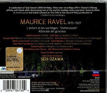 Seiji Ozawa: Ravel: L'enfant Et Les Sortileges, Sheherezade [CD]