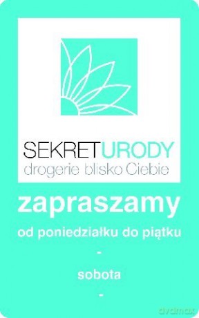 Godziny otwarcia naklejka na witrynę