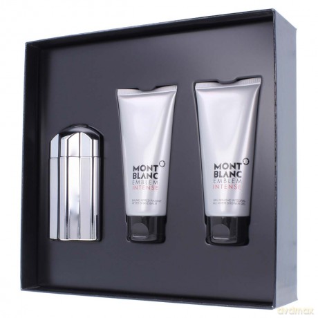 Mont Blanc Emblem Intense Zestaw - woda toaletowa 100ml spray + balsam po goleniu 100ml + żel pod prysznic 100 m