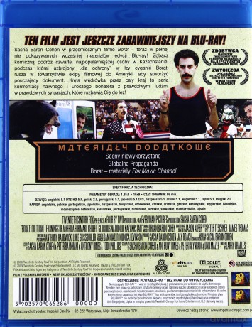 Borat: Podpatrzone w Ameryce, aby Kazachstan rósł w siłę, a ludzie żyli dostatniej [Blu-Ray]