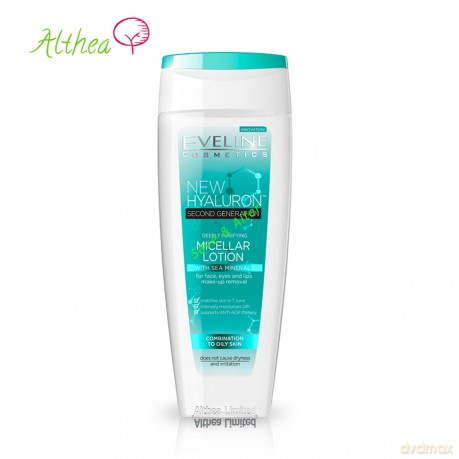 Eveline New Hyaluron Drugiej Generacji Płyn micelarny głęboko oczyszczający 200ml