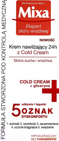 Mixa Cold Cream Krem do twarzy kojąco-nawilżający 50ml