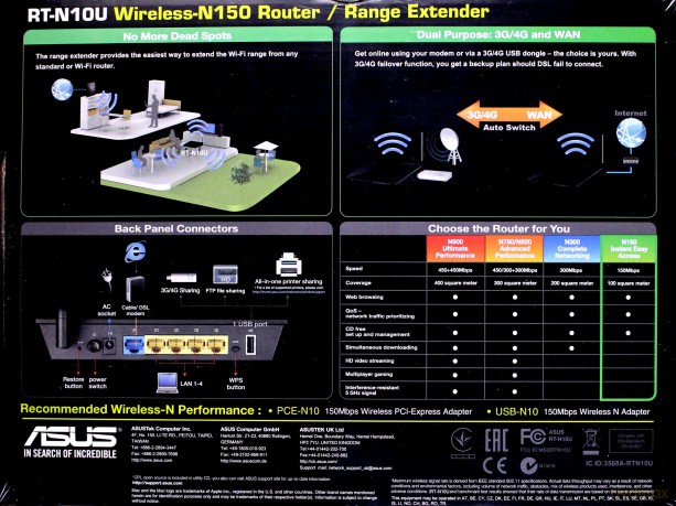 Router ASUS RT-N10U N150 (czarny)